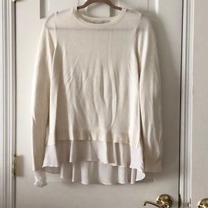 Light weight Sweater w/ look of layered blouse